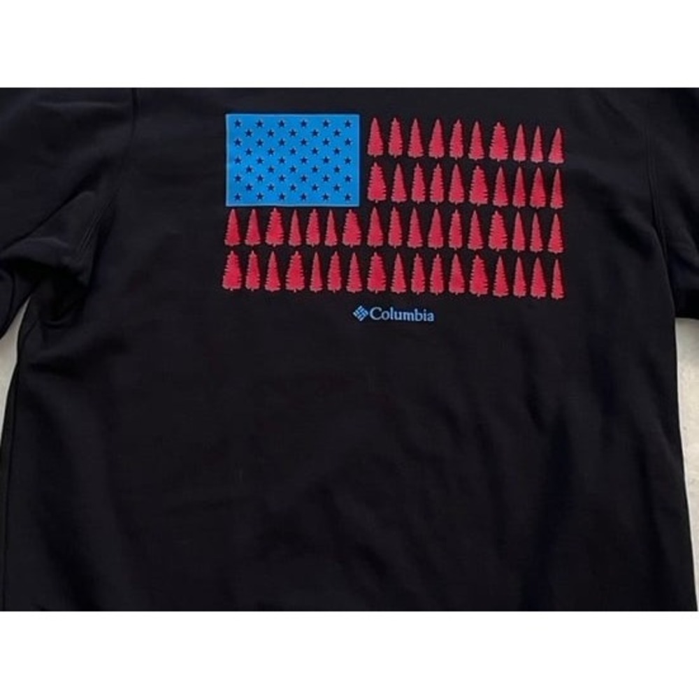 Patriot flag USA American Columbia Winter crewneck sweatshirt outdoor XL - Picture 2 of 6
